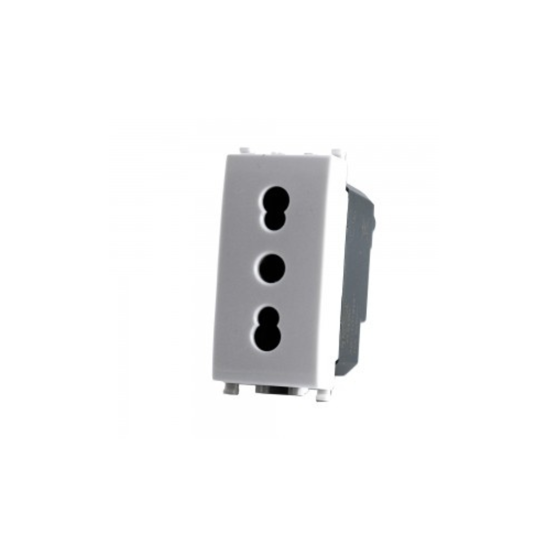 Presa bivalente 618B GEM Mapam compatibile Vimar Plana