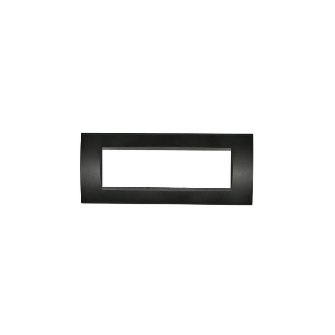 Placca 7posti Nera Mapam Art 8007-02 compatibile Living