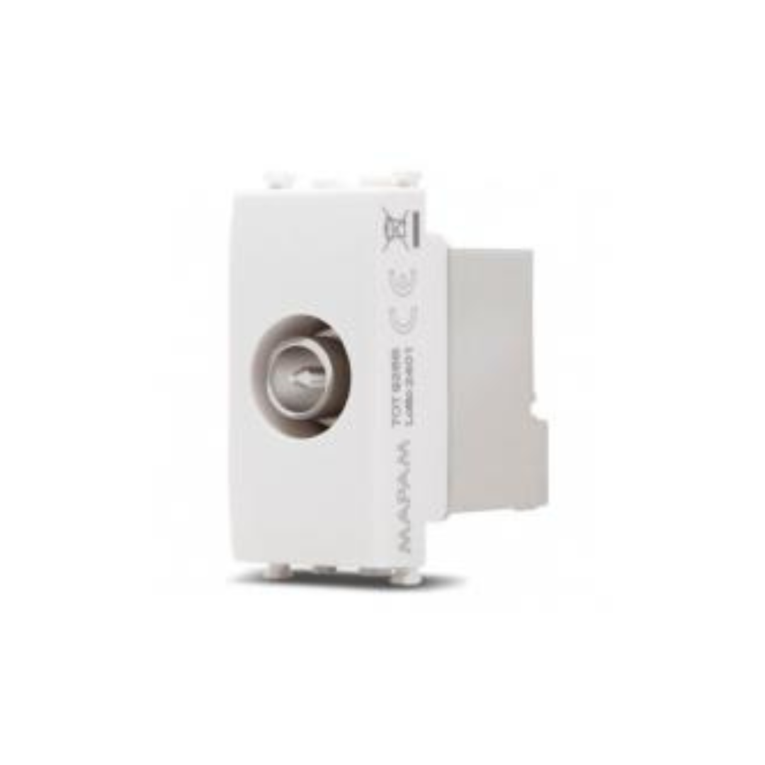Presa tv passante bianca Mapam Sun compatibile Vimar Arkè 934b