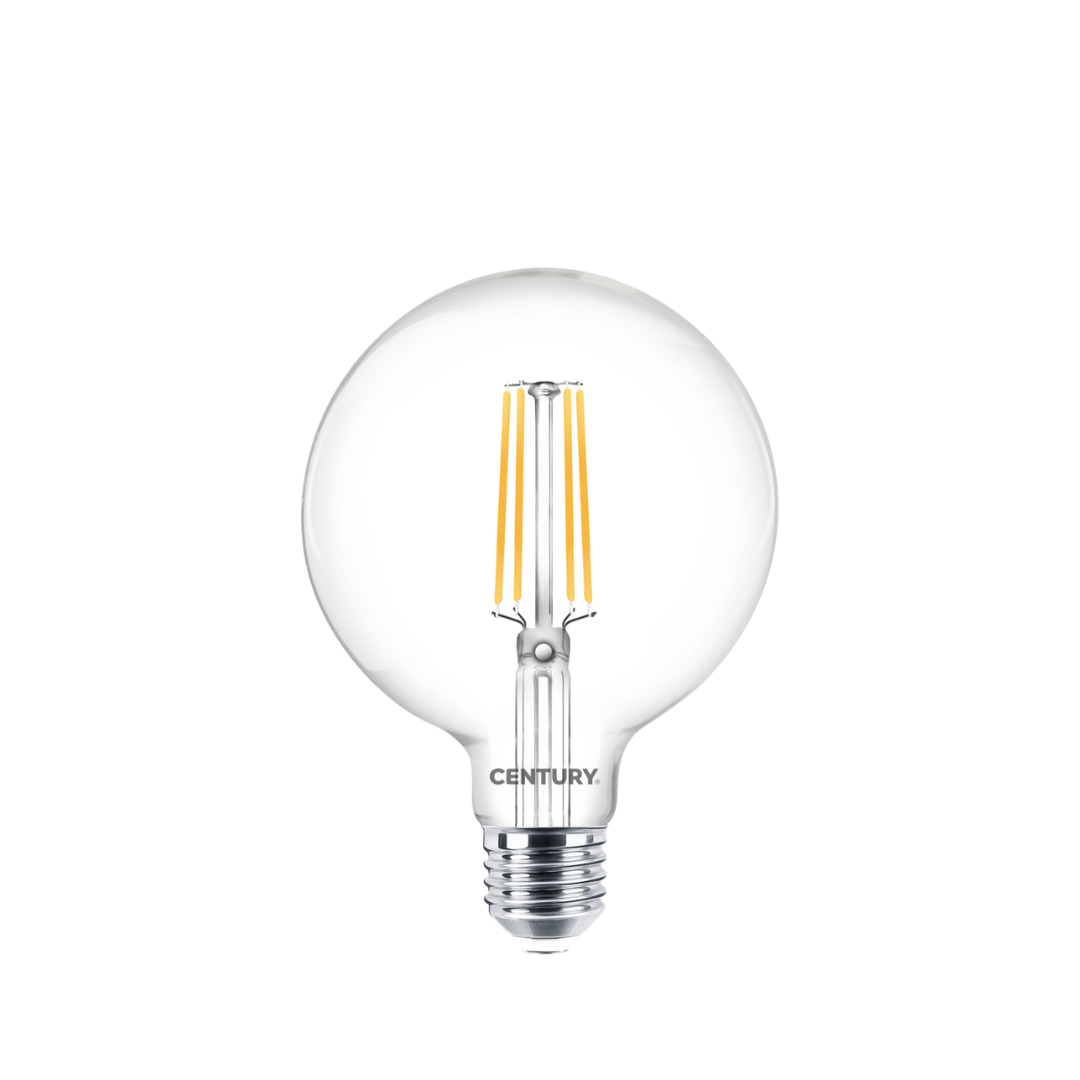 Century Lampadina LED Globo a Filamento 8W E27 2700K – Luce Calda – ING95-082727