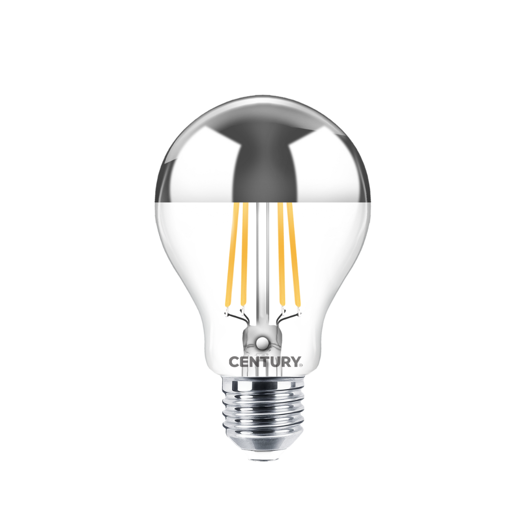 Century Lampadina LED Cupola Cromata 8W E27 2700K Dimmerabile – ING3SD-082727, Luce Calda