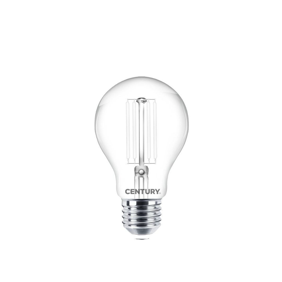 Century Lampadina LED Filamento Incanto Goccia Chiara A60 9W E27 4000K – ING3W-092740, Luce Neutra