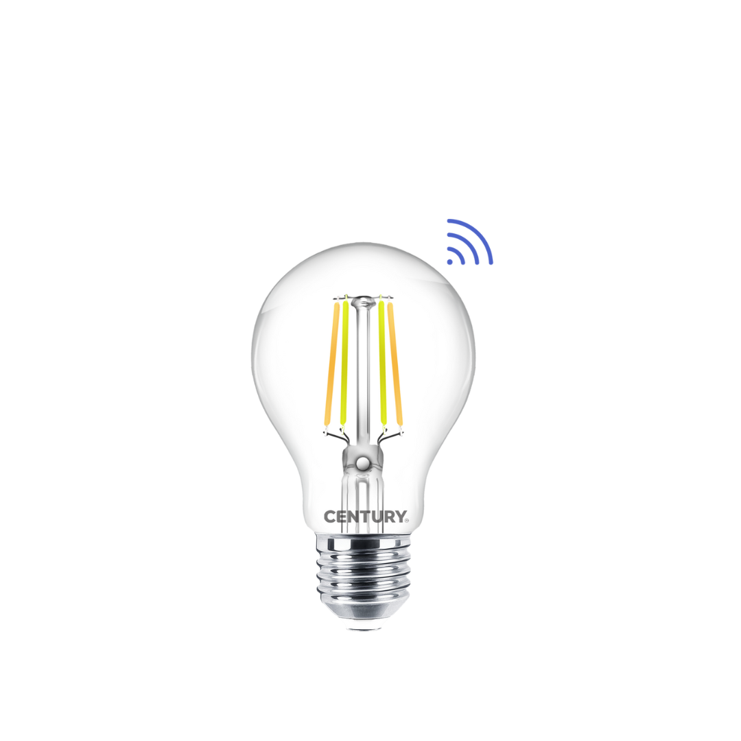 Century Lampadina LED Smart WiFi Filamento A60 7W E27 2700K-6500K Dimmerabile – ING3SMA-072700