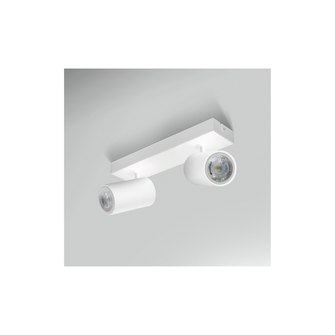 FARETTO DA SOFFITTO ENFASI SQUARE BIANCO - 2xGU10