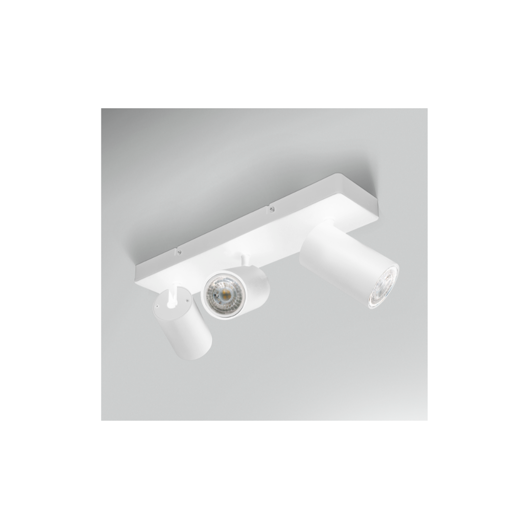 FARETTO DA SOFFITTO ENFASI SQUARE BIANCO - 3xGU10