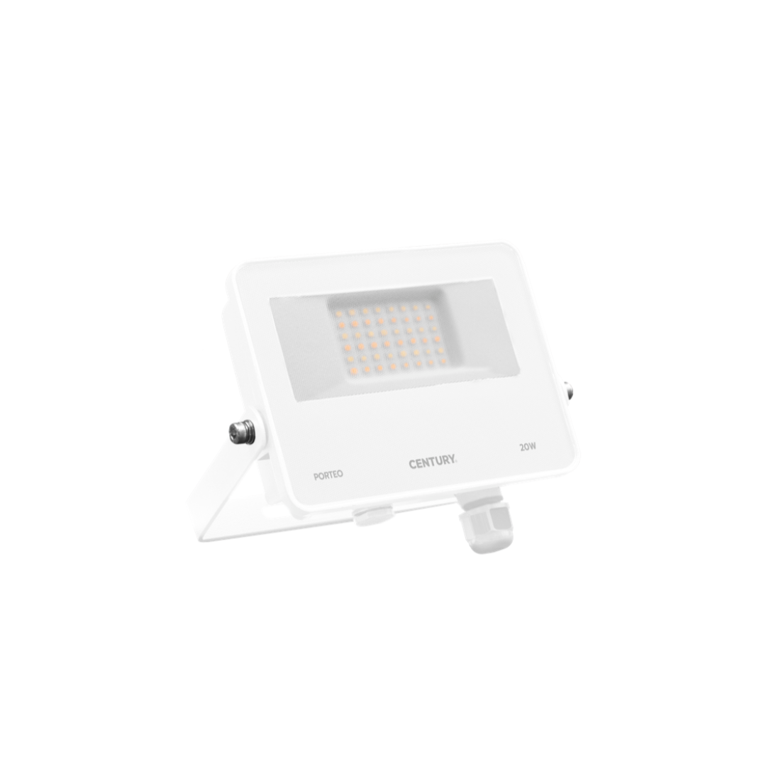 Proiettore Faretto LED Slim Porteo Bianco 20W IP65 | 3 Colori Luce PTOBI-209500