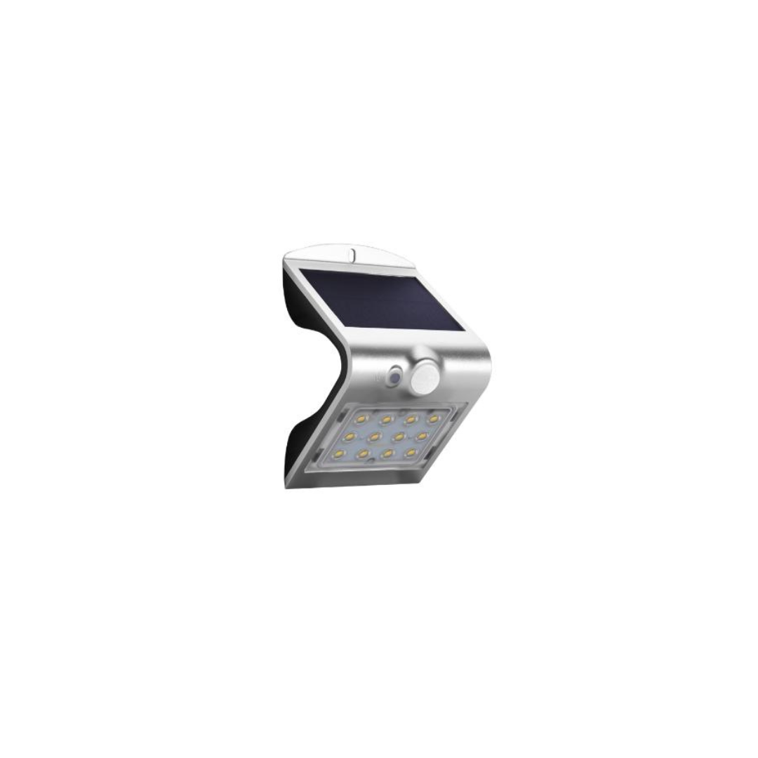 APPLIQUE SOLAR LED ARCADIA 1.5 SILVER 1.50W - 4000K - 220 Lm - IP65