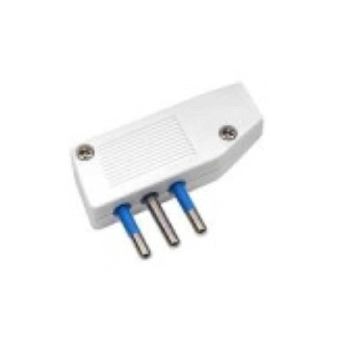 Spina 10A ECOVA salvaspazio, reversibile, bianca 33027