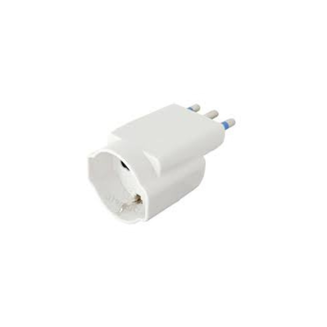 Adattatore ECOVA salvaspazio spina 16a e presa 10/16A universale bianco 30115