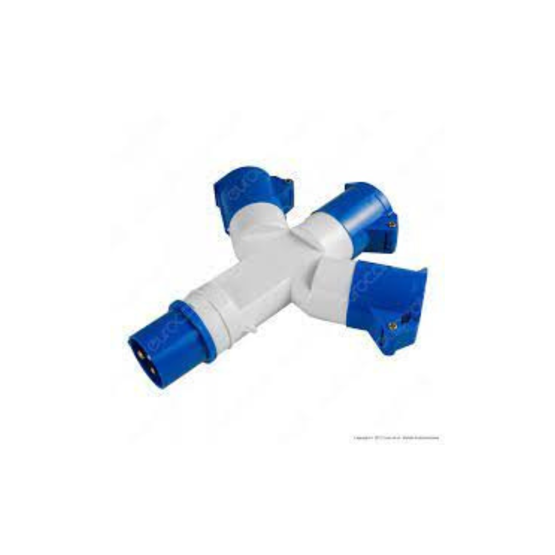 MOLTIPLICATORE PRESE INDUSTRIALI 1 SP CEE 16A2P+T 3 PR CEE 16A 2P+T IP44