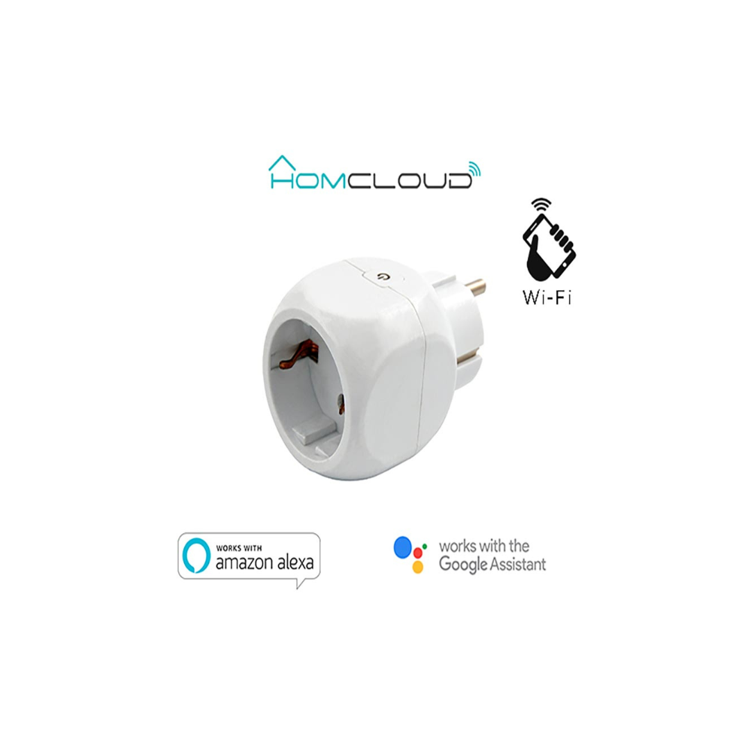 Homcloud Presa Intelligente Wi-Fi 16A Schuko – Smart Plug controllo remoto, monitoraggio consumi, compatibile Alexa/Google