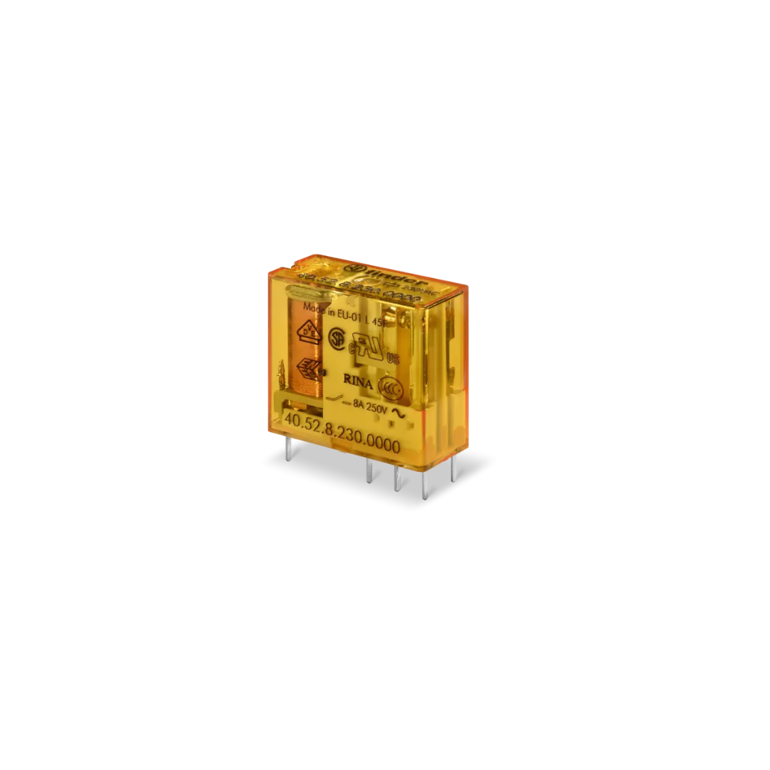 Relè Finder  Tipo 40.52 -per circuito stampato ed a innesto 8 A 24v 405280240000
