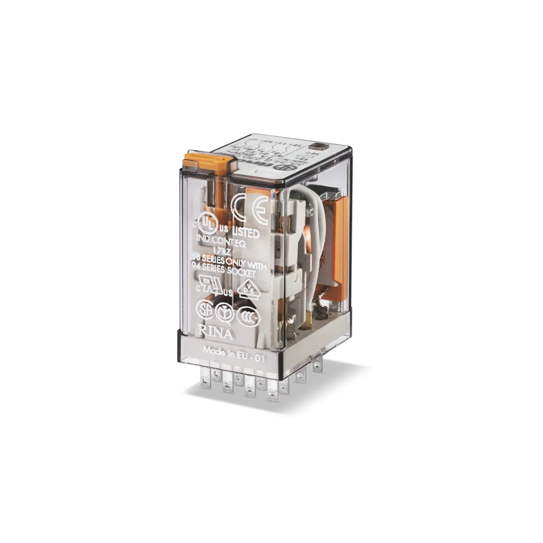 Relè Finder 55.34 24 V DC / AC – 7 A, 4-scambi (4PDT) Relè industriale Serie 55