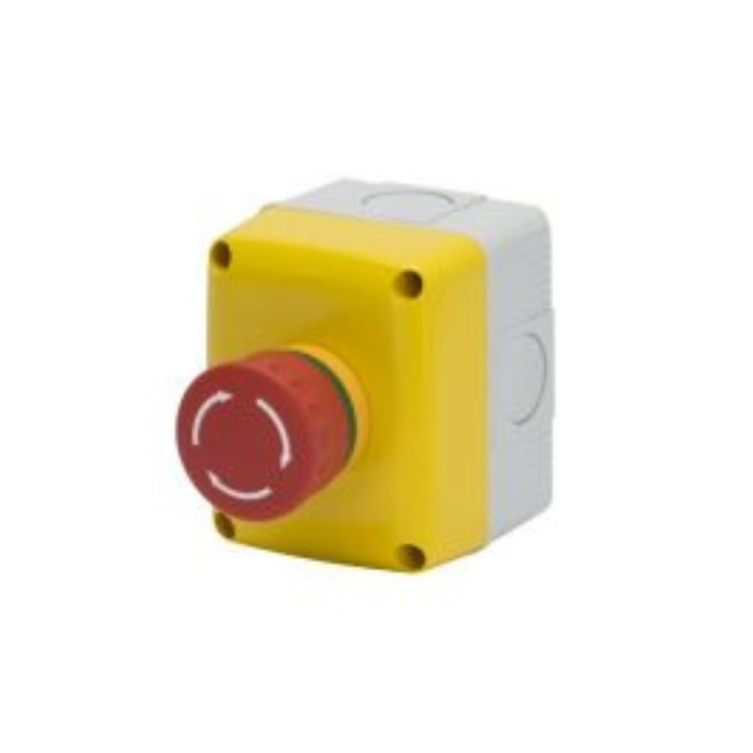 CONTENITORE COMPLETO DI OPERATORE - 1 POSTO - 1NA 1NC- PULSANTE EMERGENZA - IP66