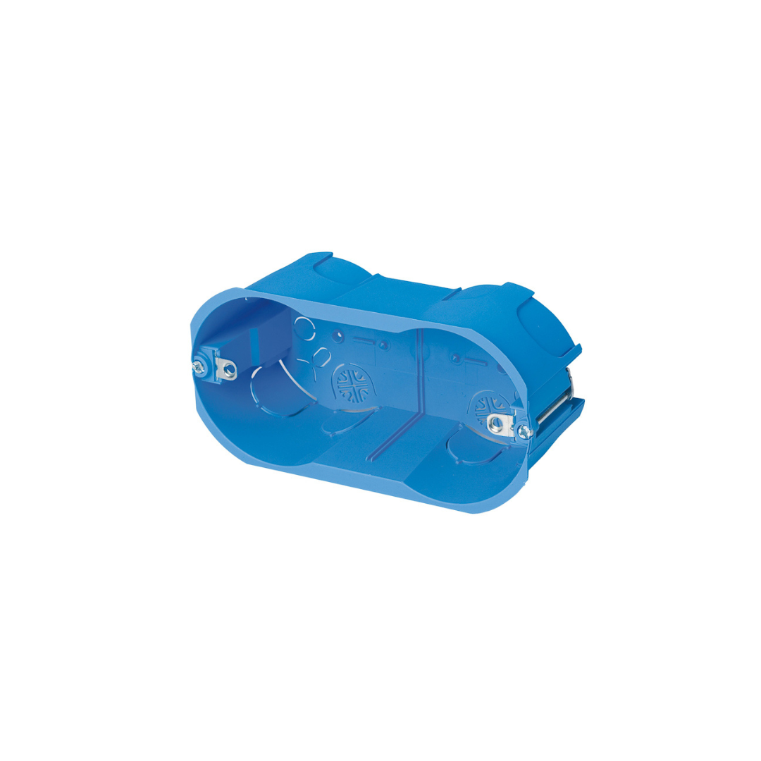 Scatola da incasso 3 apparecchi  Elettrocanali - blu - interasse 83,5 mm EC34003