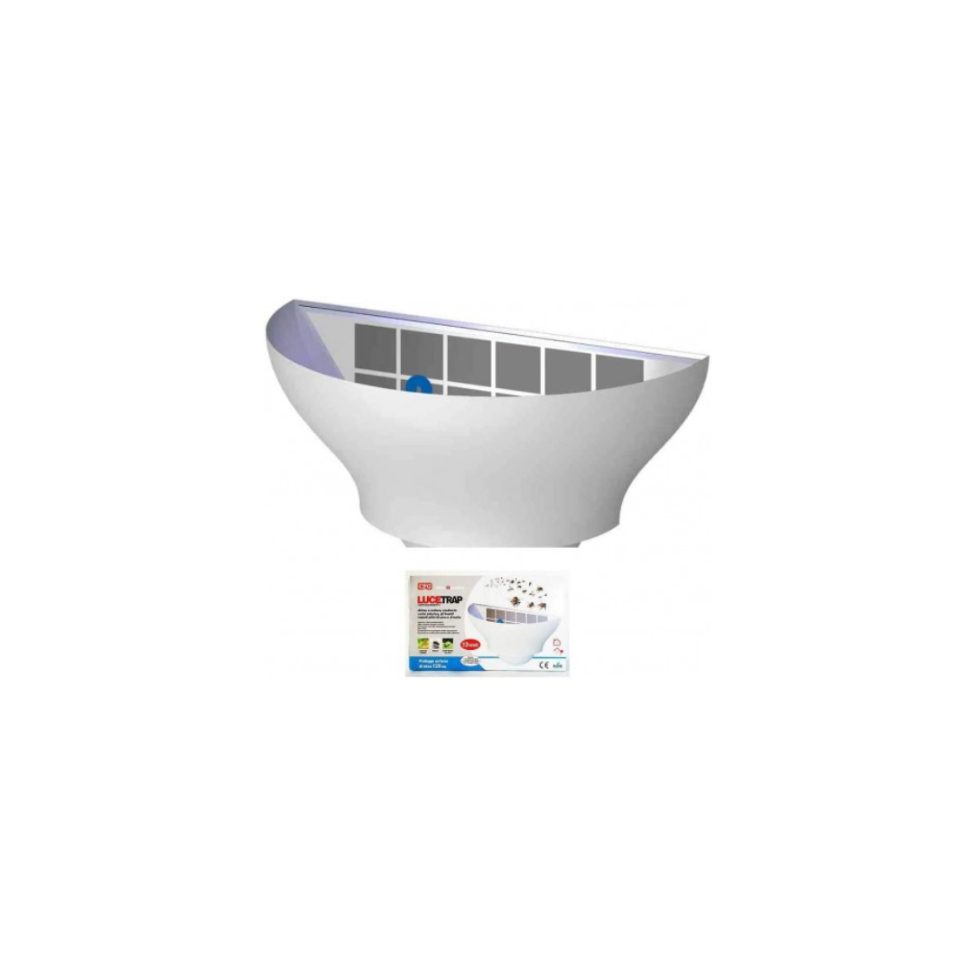 CFG E334 LUCETRAP CATTURA INSETTI CON CARTA ADESIVA LAMPADA 13W 120 MQ