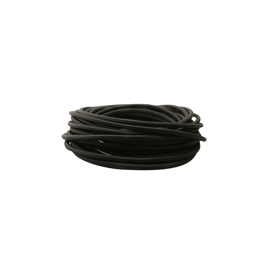Cavo tondo tipo H03VV-F in PVC rivestito Nero 2x0.75 MT