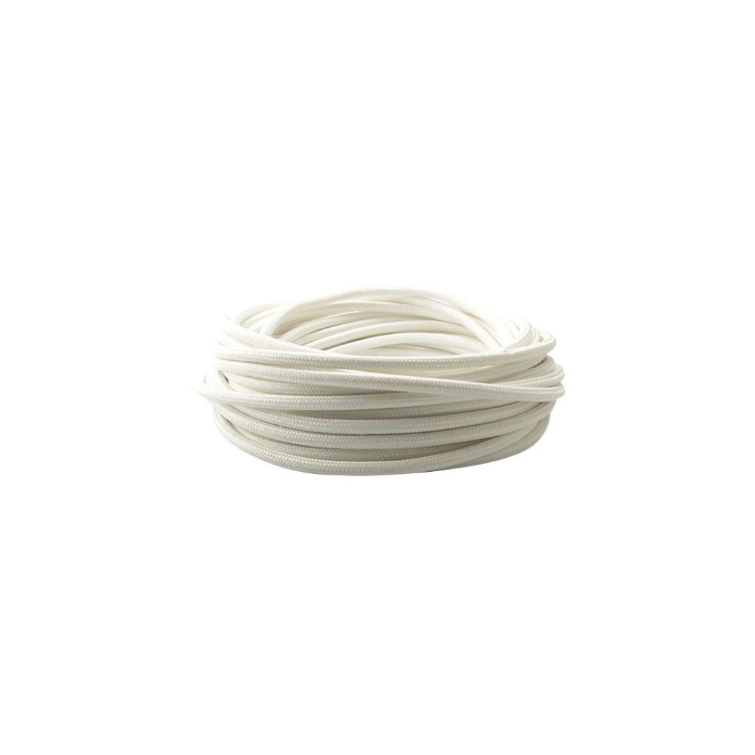 Cavo tondo tipo H03VV-F in PVC rivestito Bianco 2x0.75 MT