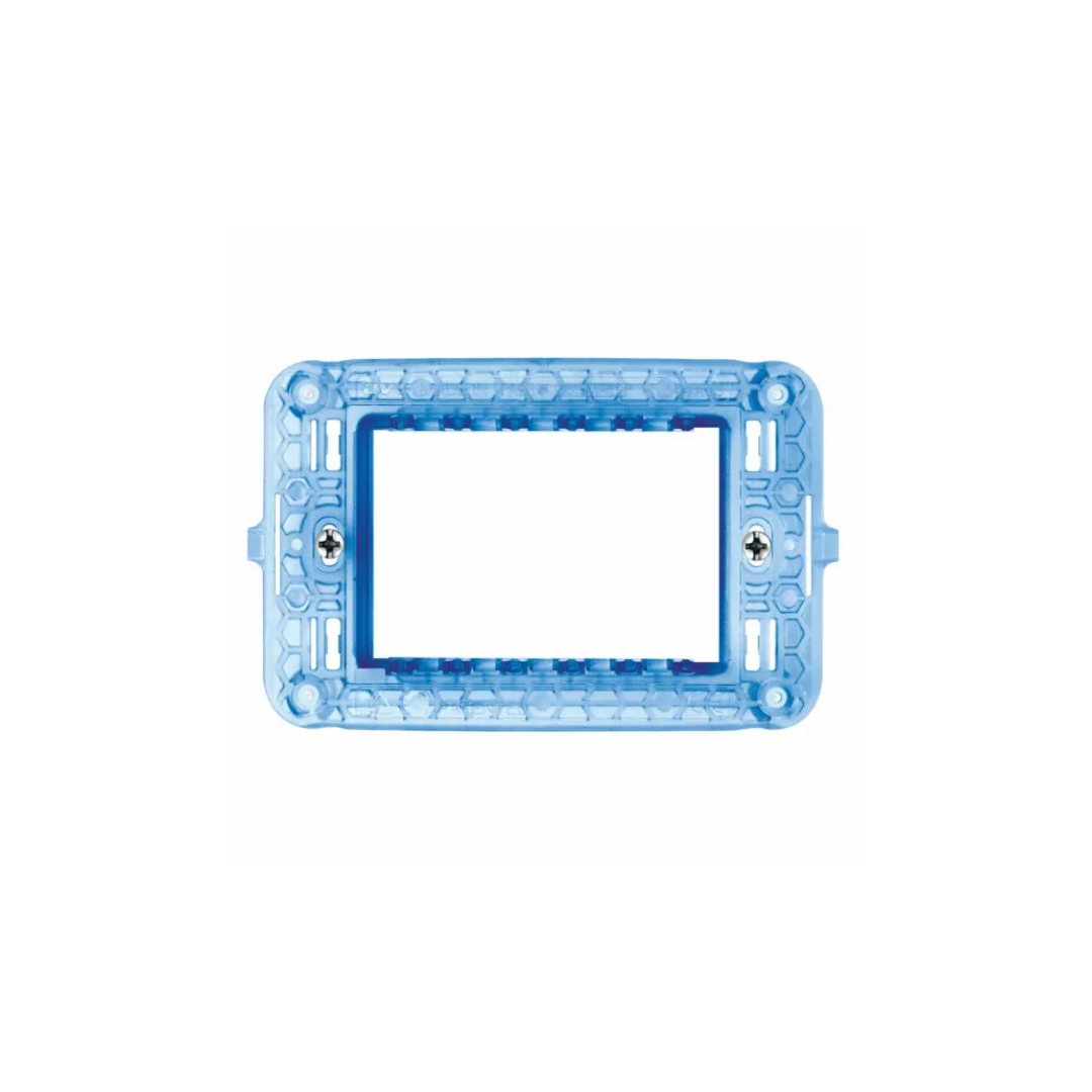 Supporto  AVE con viti S44, per scatole rettangolari, 3 Mod. 44A03
