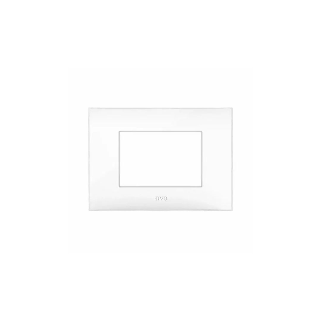 Placca Tecnopolimero 3 moduli AVE Young S44, colore bianco 44PJ03B