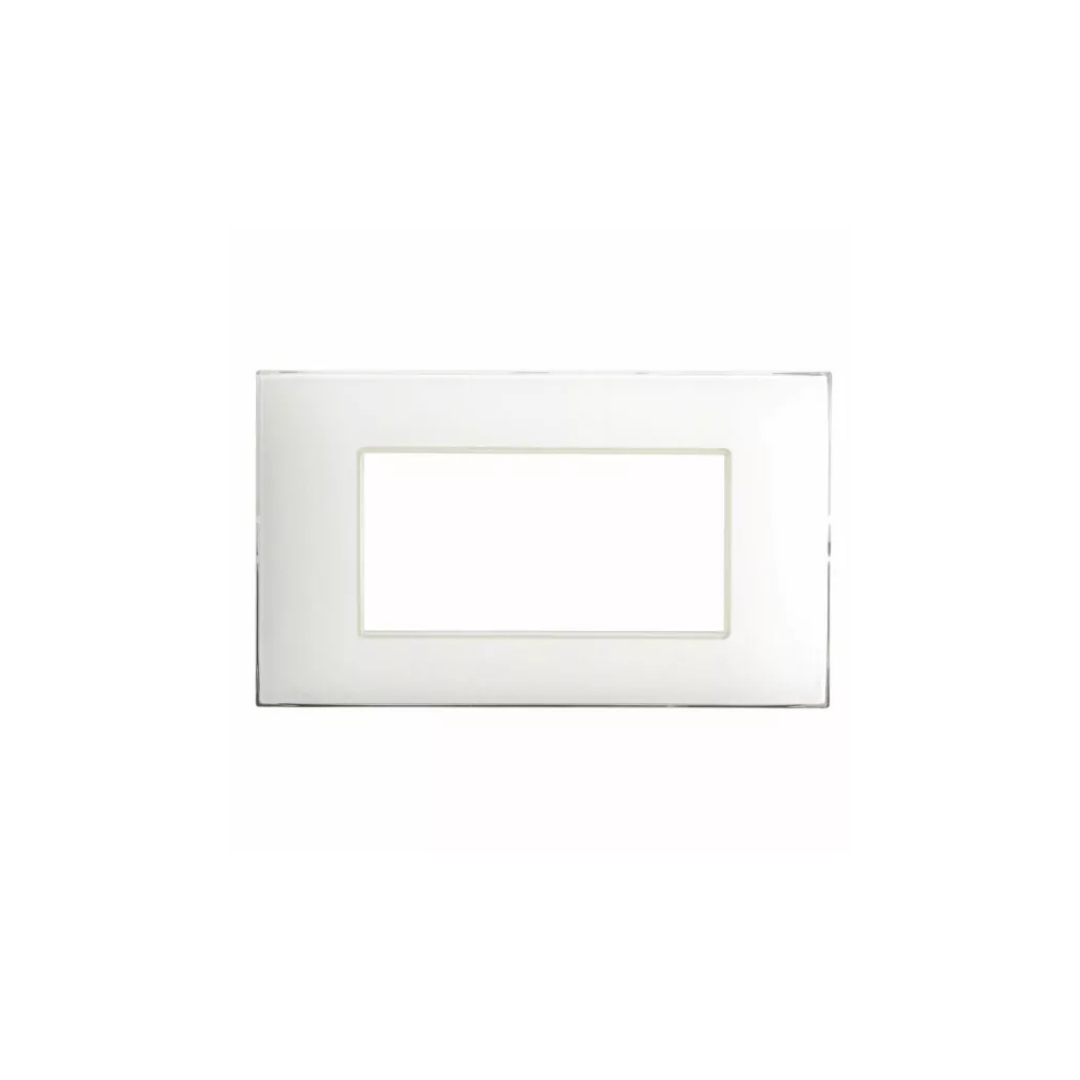 Placca 4 Mod. AVE Tecnopolimero Young S44, colore bianco - 44PJ04B