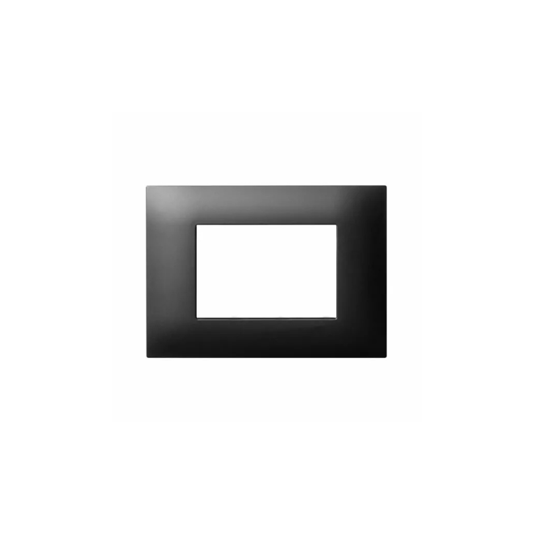 Placca 3 Mod. Tecnopolimero Young S44, colore grigio tekla - 44PJ03GTK