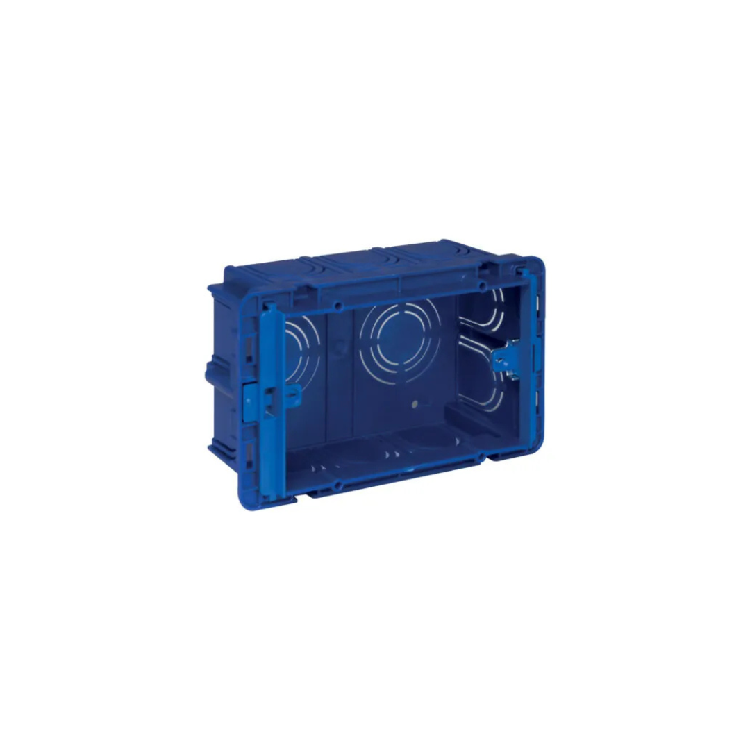 Scatola rettangolare da incasso per pareti in muratura 3 e 4 moduli - Interasse viti 83,5 mm - 108,5 mm