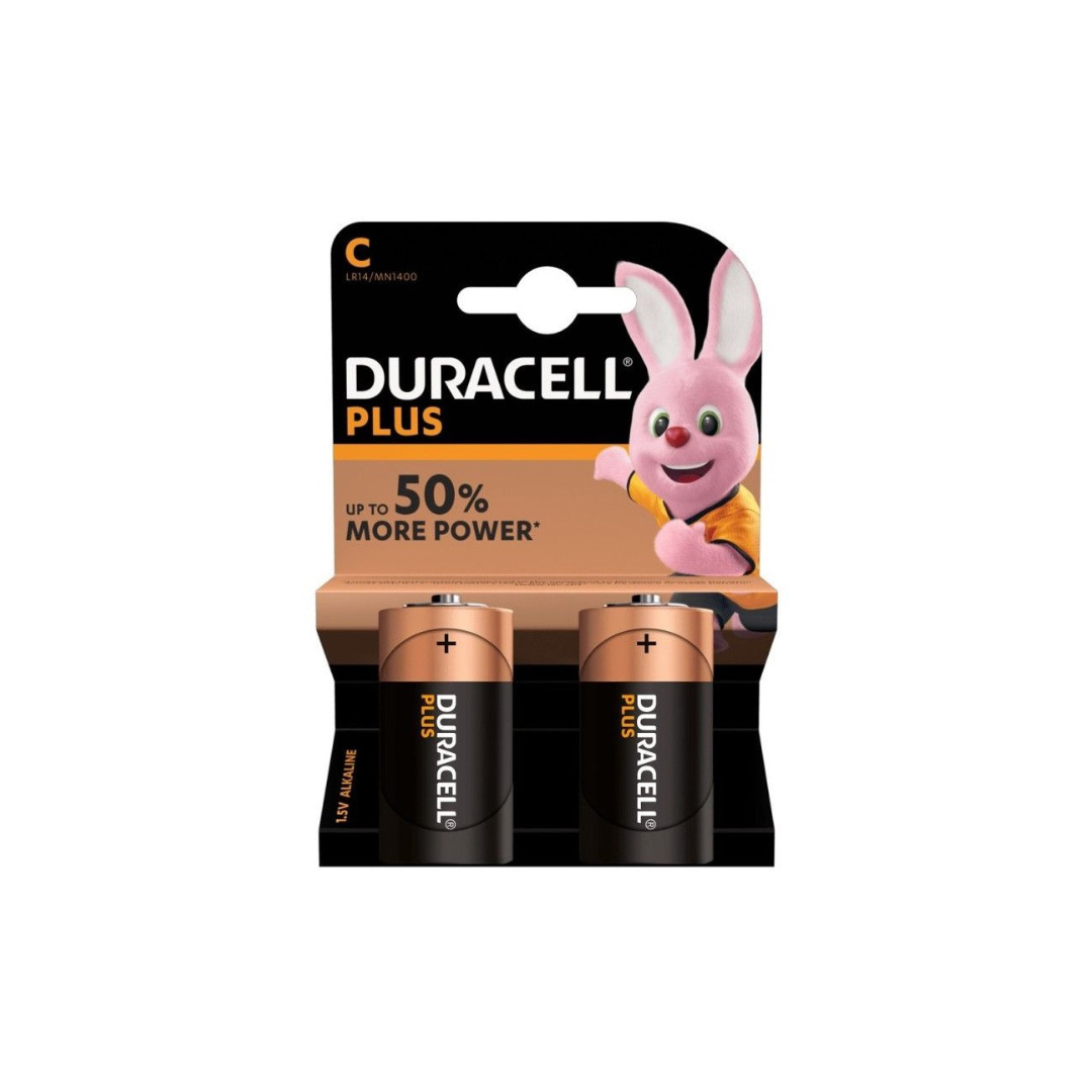 Batterie mezzatorcia C Duracell Plus 2 pz +50% Extra Life