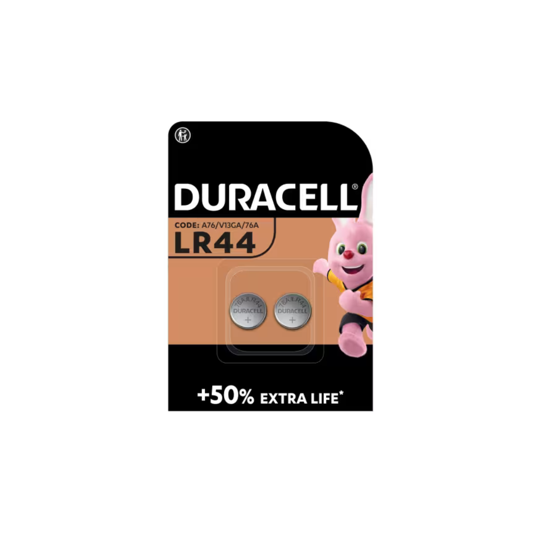 Pile alcaline Duracell LR44 blister 2 pz