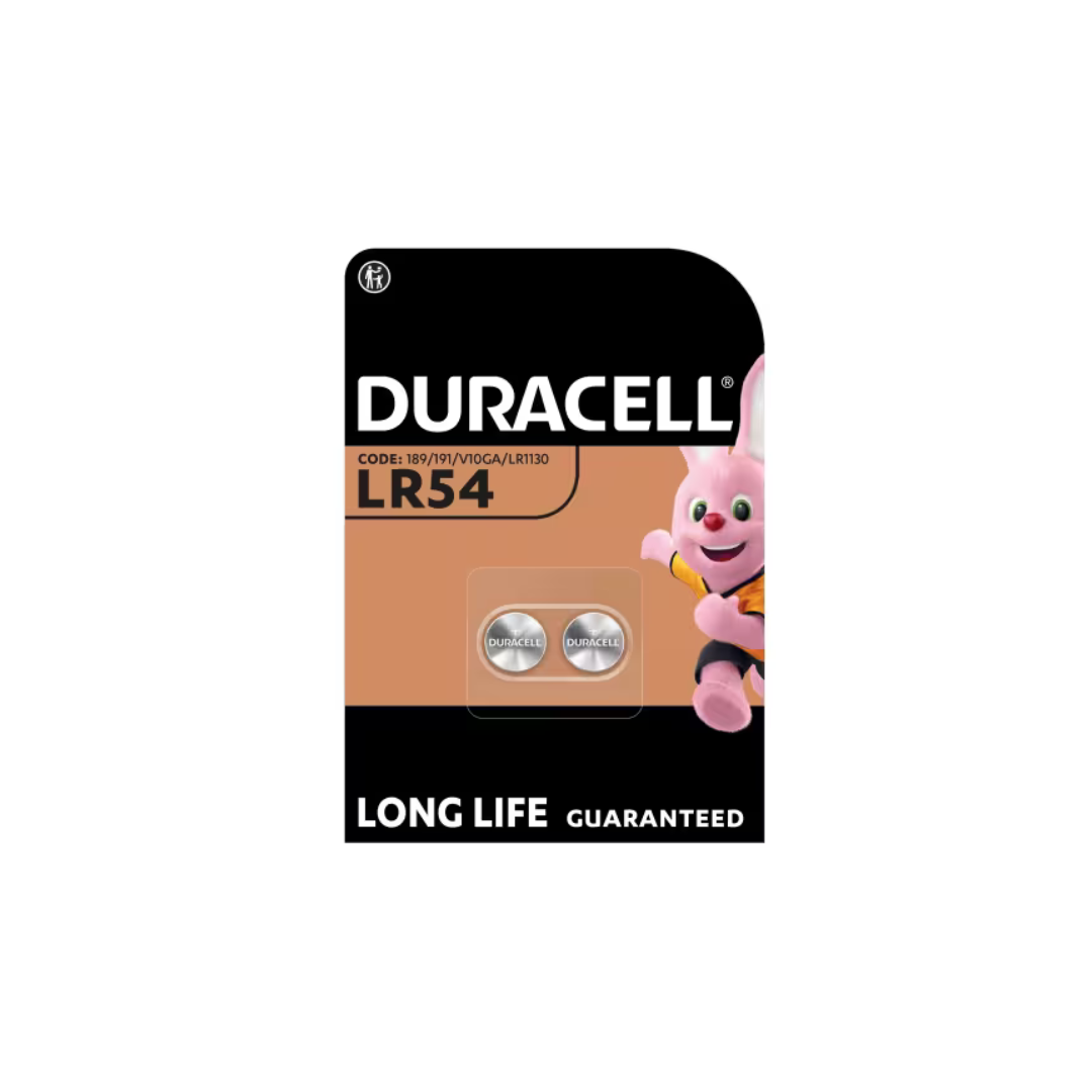 Pile alcaline Duracell LR54 conf. da 2 pz