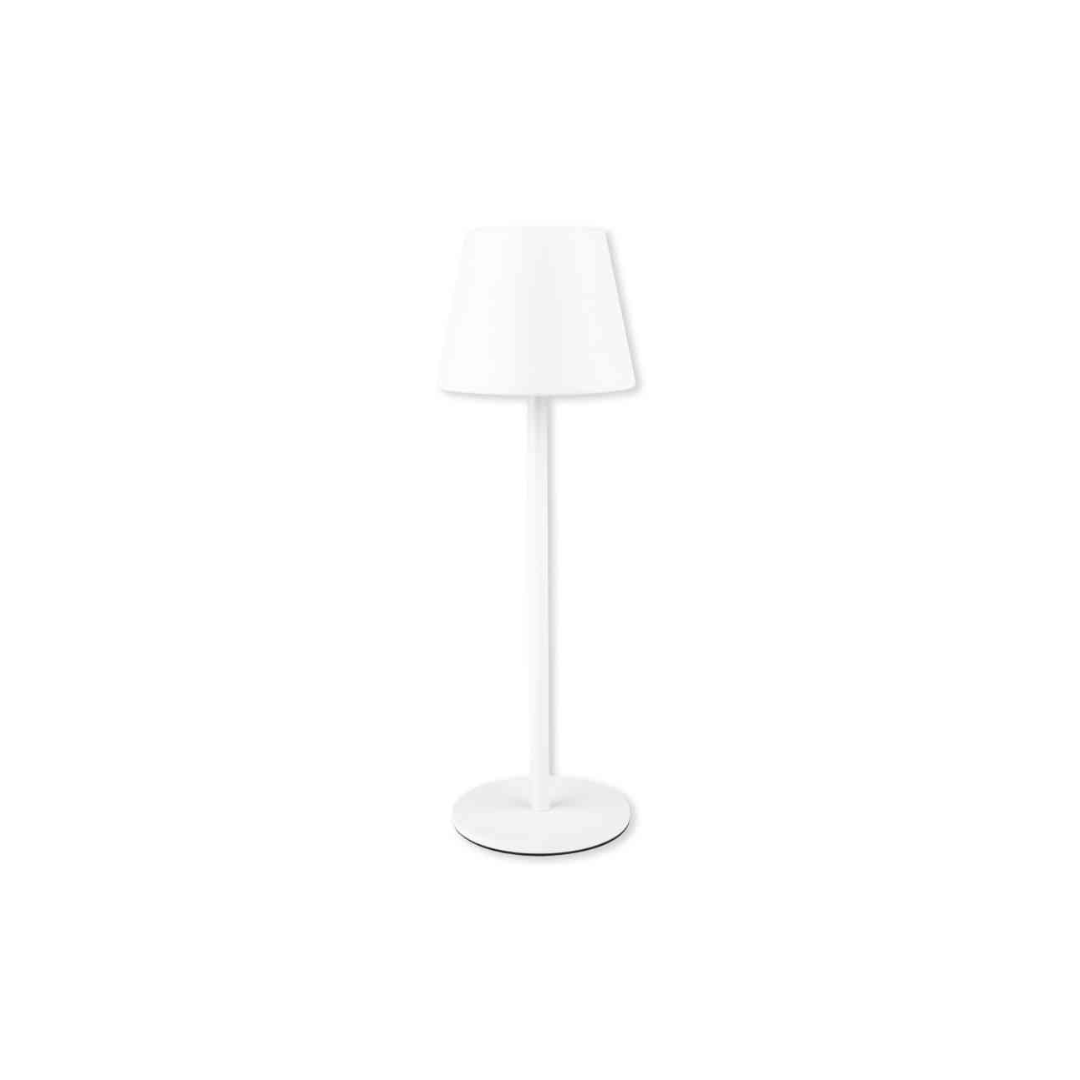 Lampada da Tavolo Audrey Ricaricabile in Metallo Bianca EL120 – LED Design Moderno