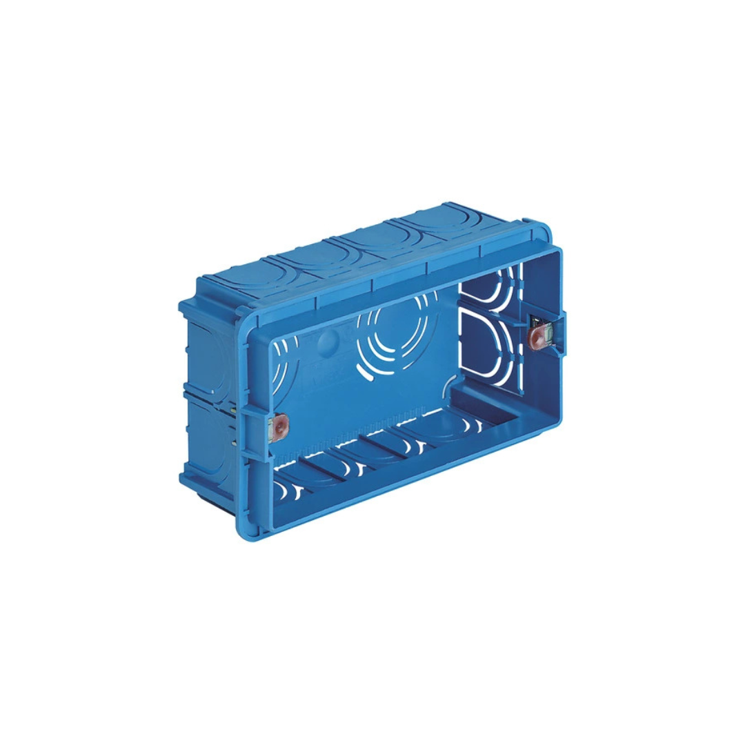 Vimar V71304 – Scatola da Incasso Rettangolare 4 Moduli, Azzurro
