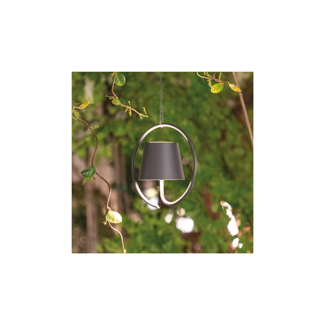 Lampada a Sospensione Zafferano Poldina LD0286R3 – Finitura Corten, Ricaricabile LED IP54