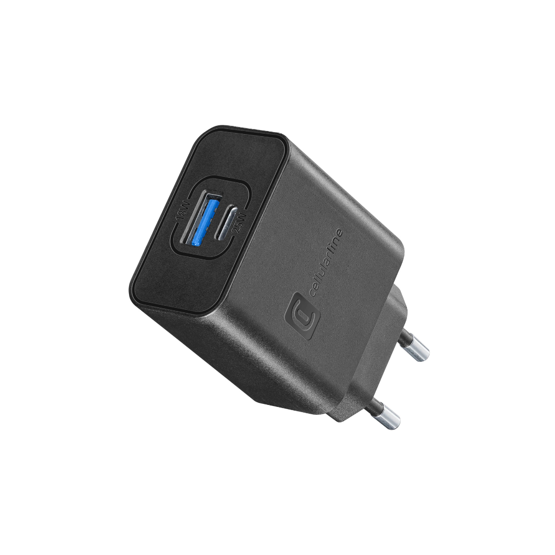 Caricabatteria dual 25a Nero Cellularline