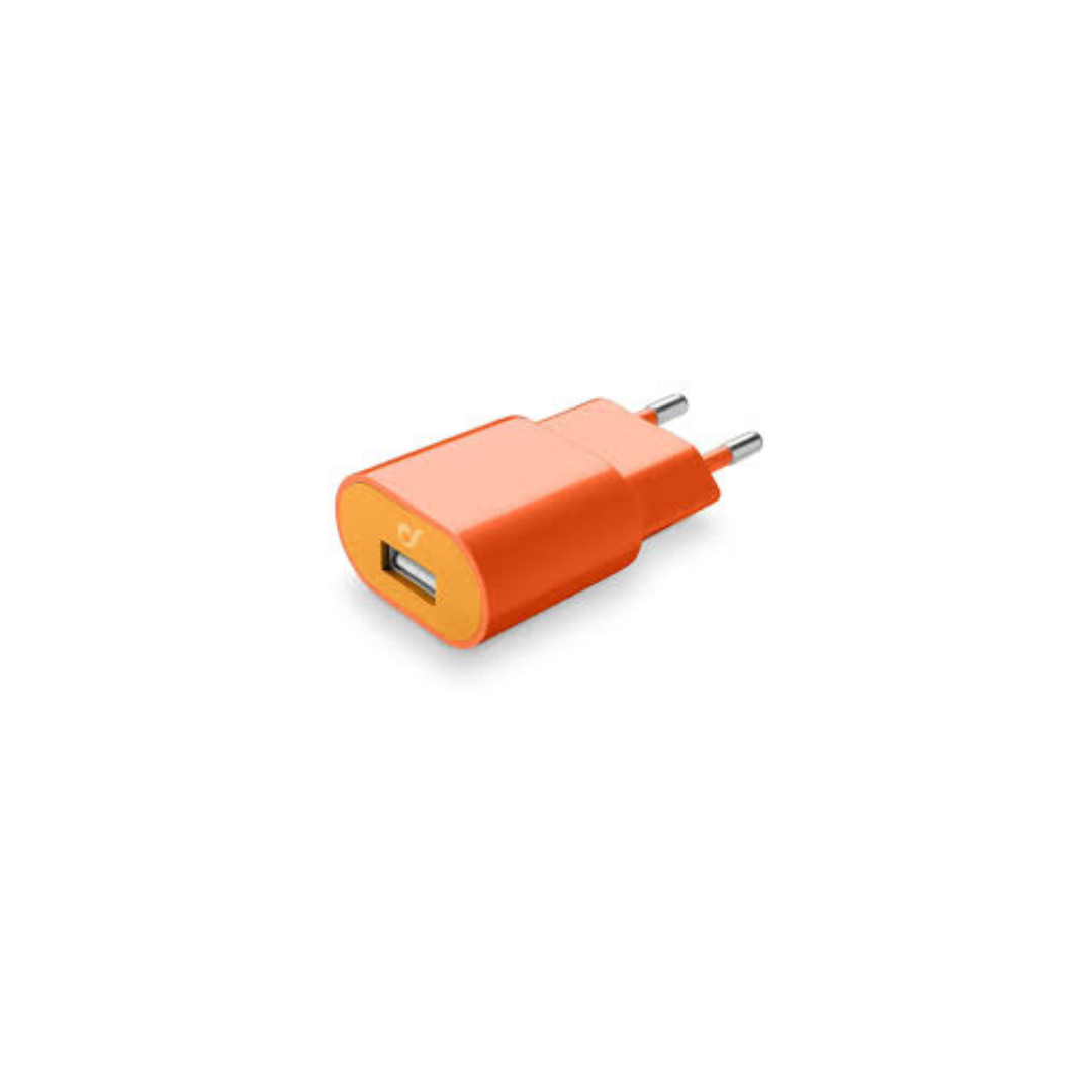 Caricabatterie rete/usb Arancio 2A cellularline
