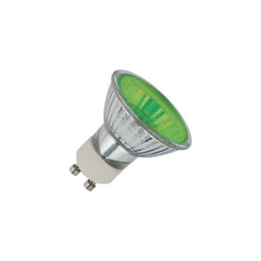 Lampadina dicroica GU10 alogena 230v verde
