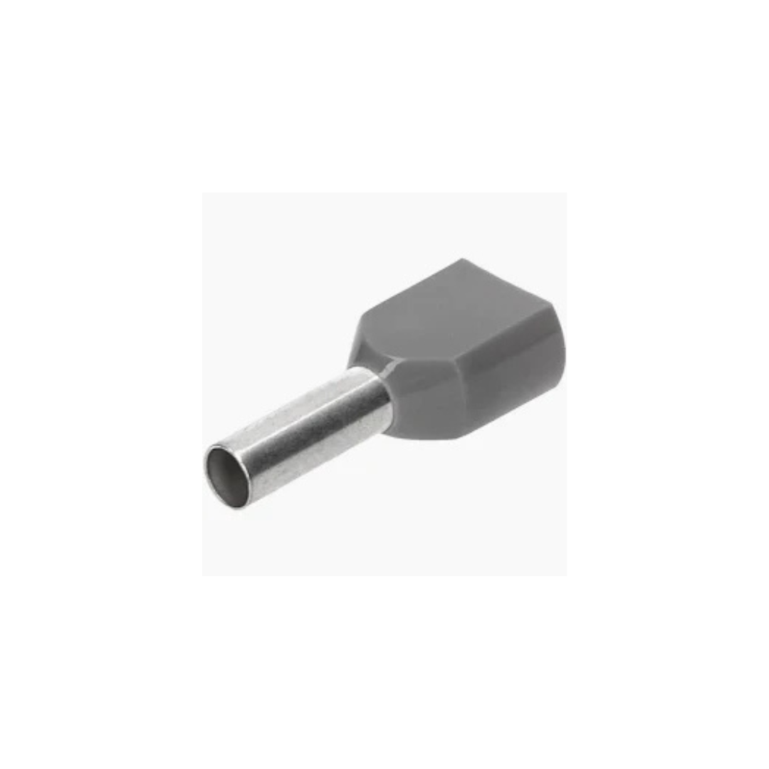 Tubetti terminali della serie PKT 2x4mm2 grigio doppio CEMBRE PKT412