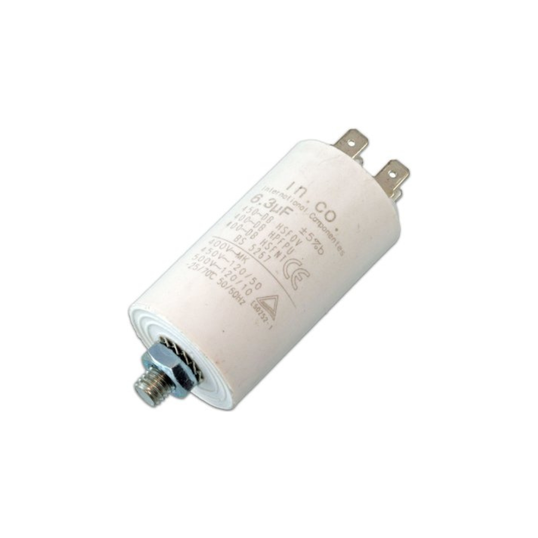 Condensatore per Avviamento Motori 6,3uF 450VAC IN.CO.