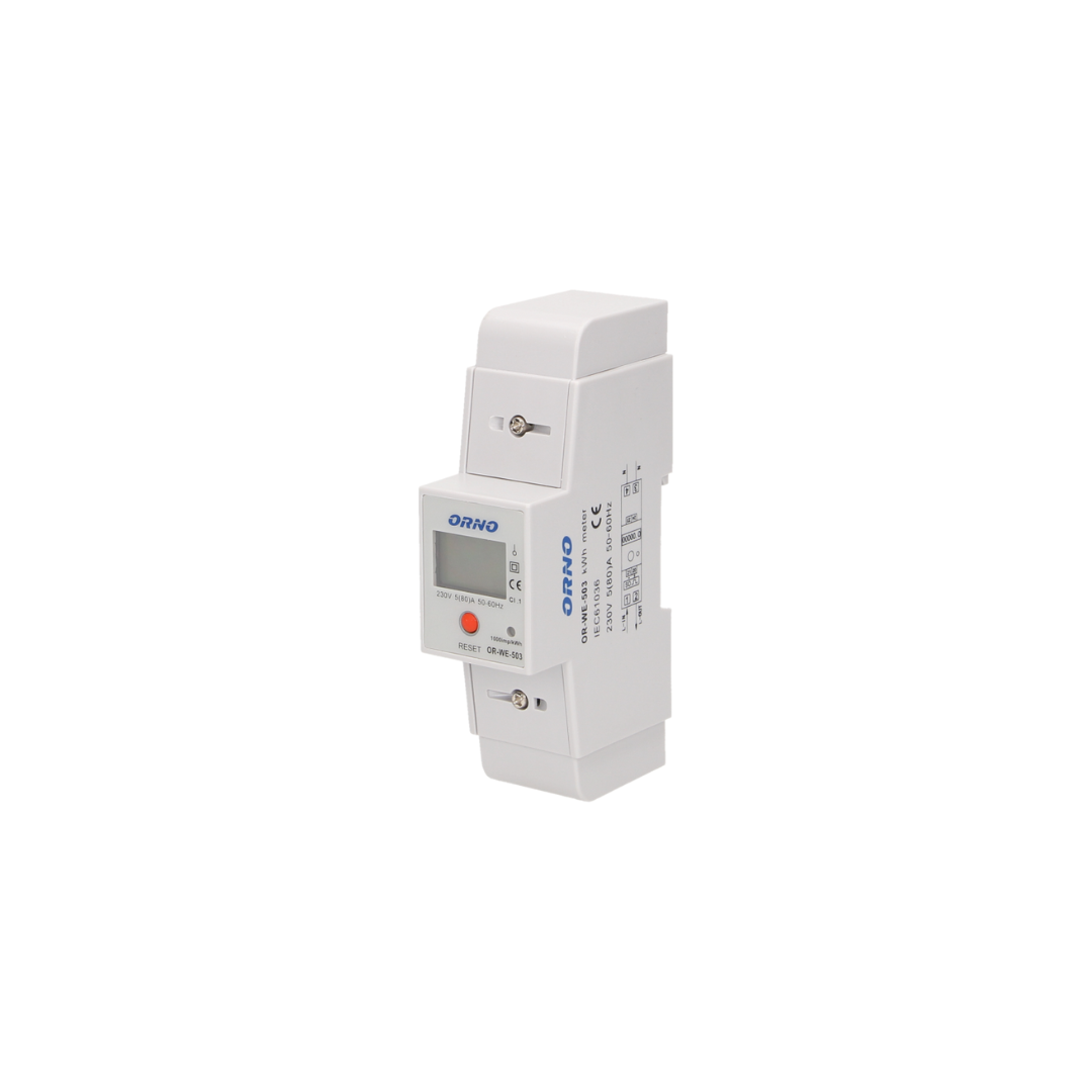 Contatore di energia monofase ORNO OR-WE-503 80A con calcolatore aggiuntivo