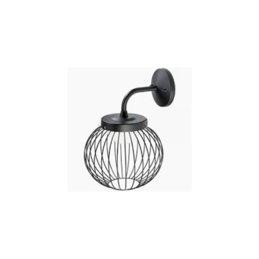 Applique CAGE Nera 99505/06 – Lampada da Parete Design Industriale per Interni