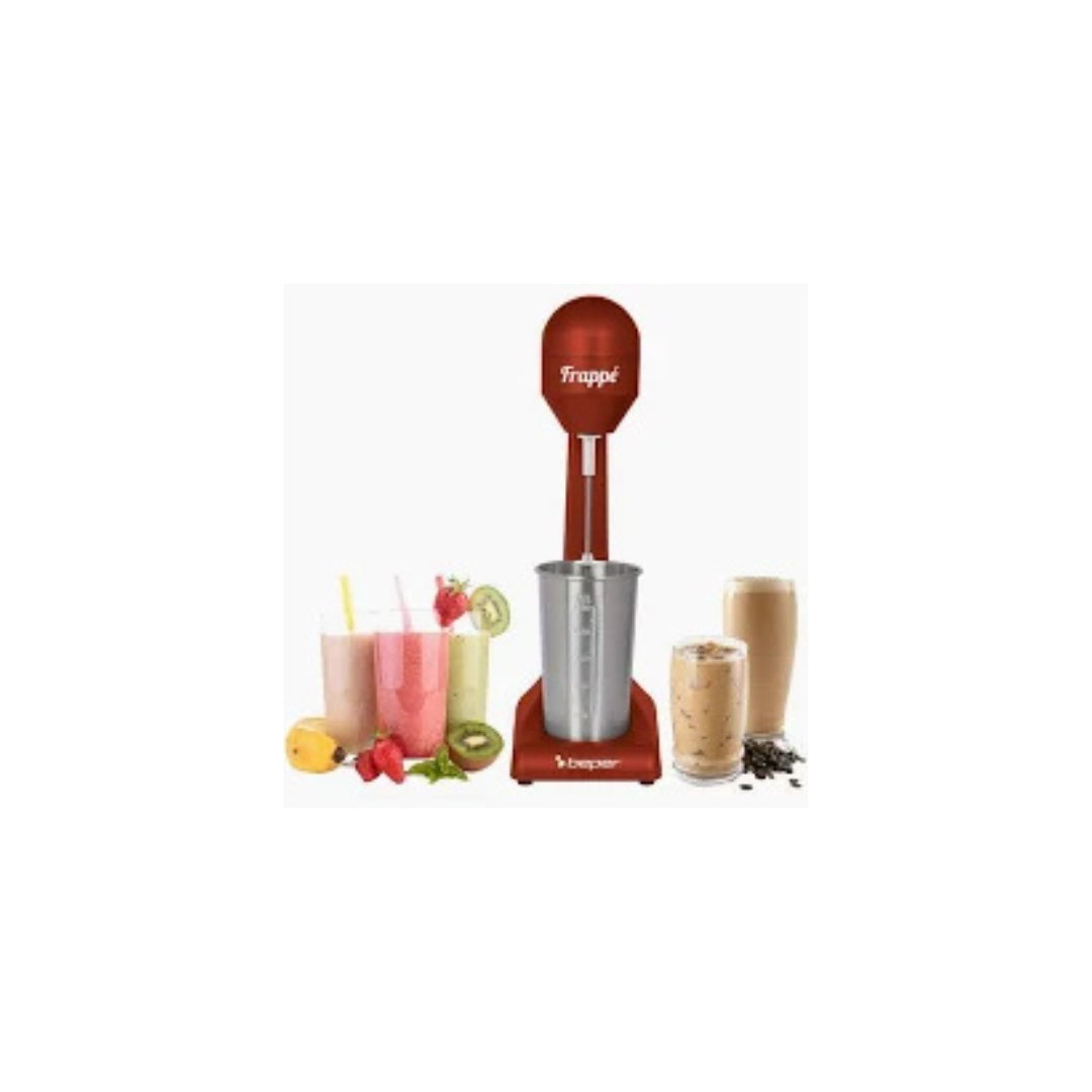 Frullino Frappé Beper 90.431R – Montalatte e Frullatore Manuale per Bevande e Dessert