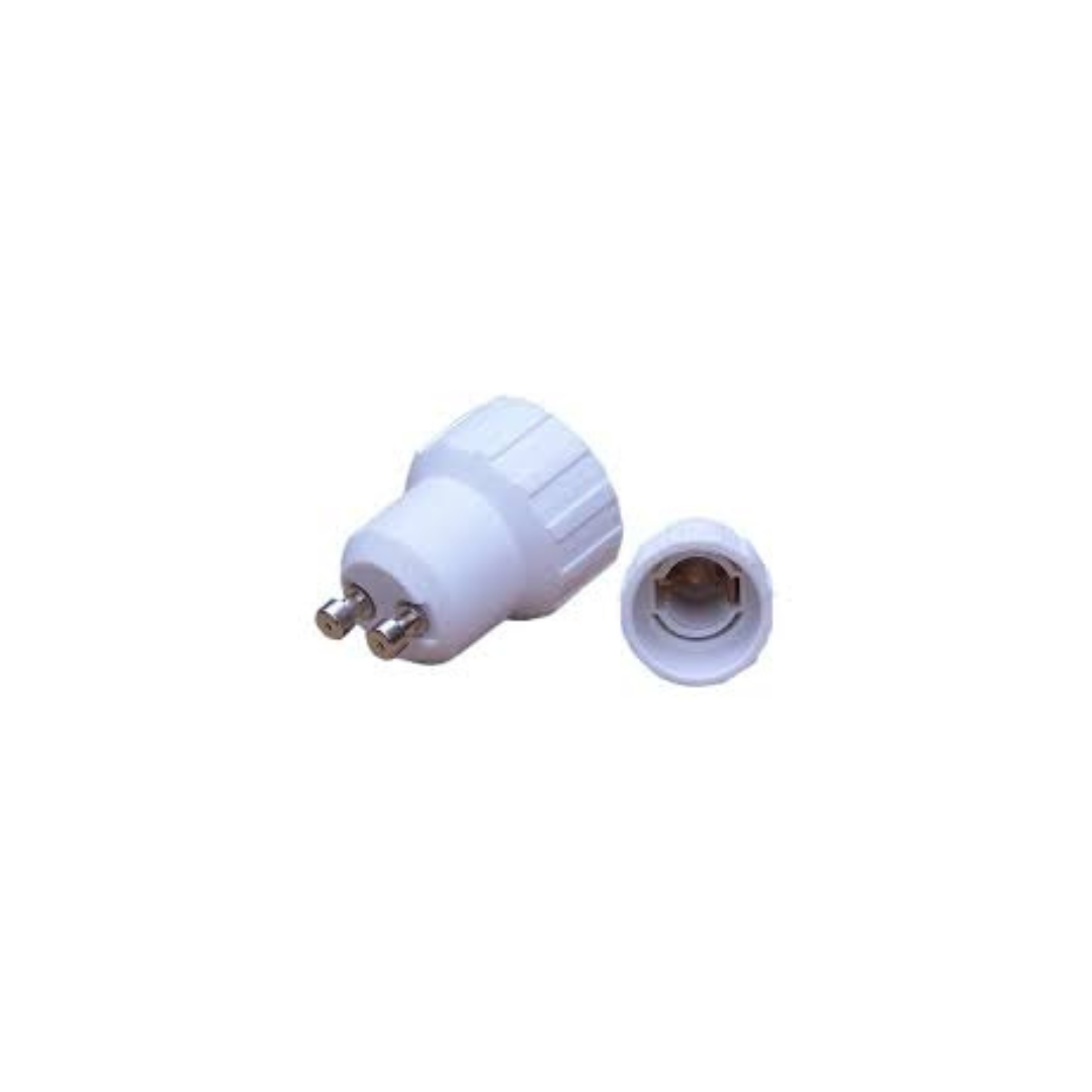 Adattatore Portalampada da GU10 a E14 Bianco – Corpo Plastico Max8 83230