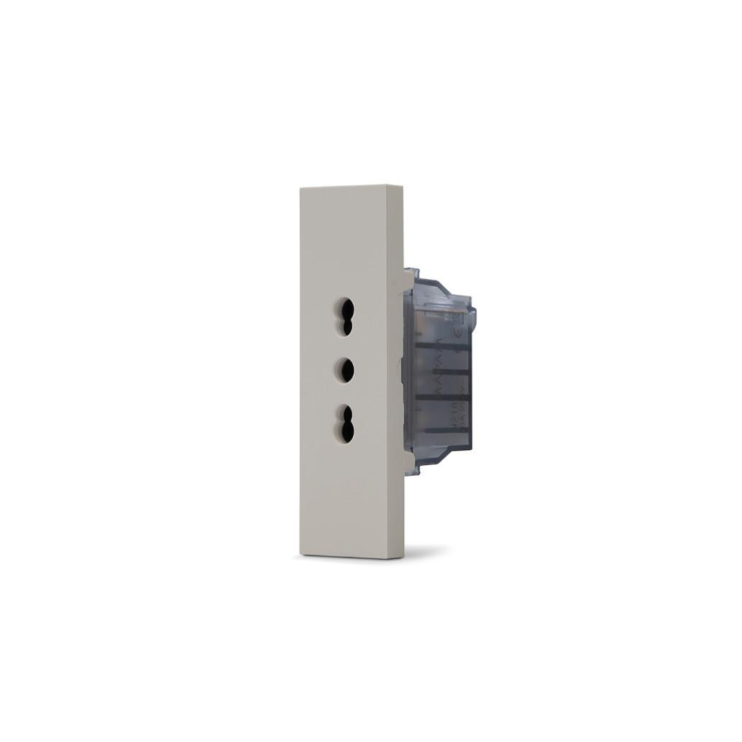 Presa Bipasso 10/16A Sabbia Serie ZEN – Mod. N218S con Cover Inclusa