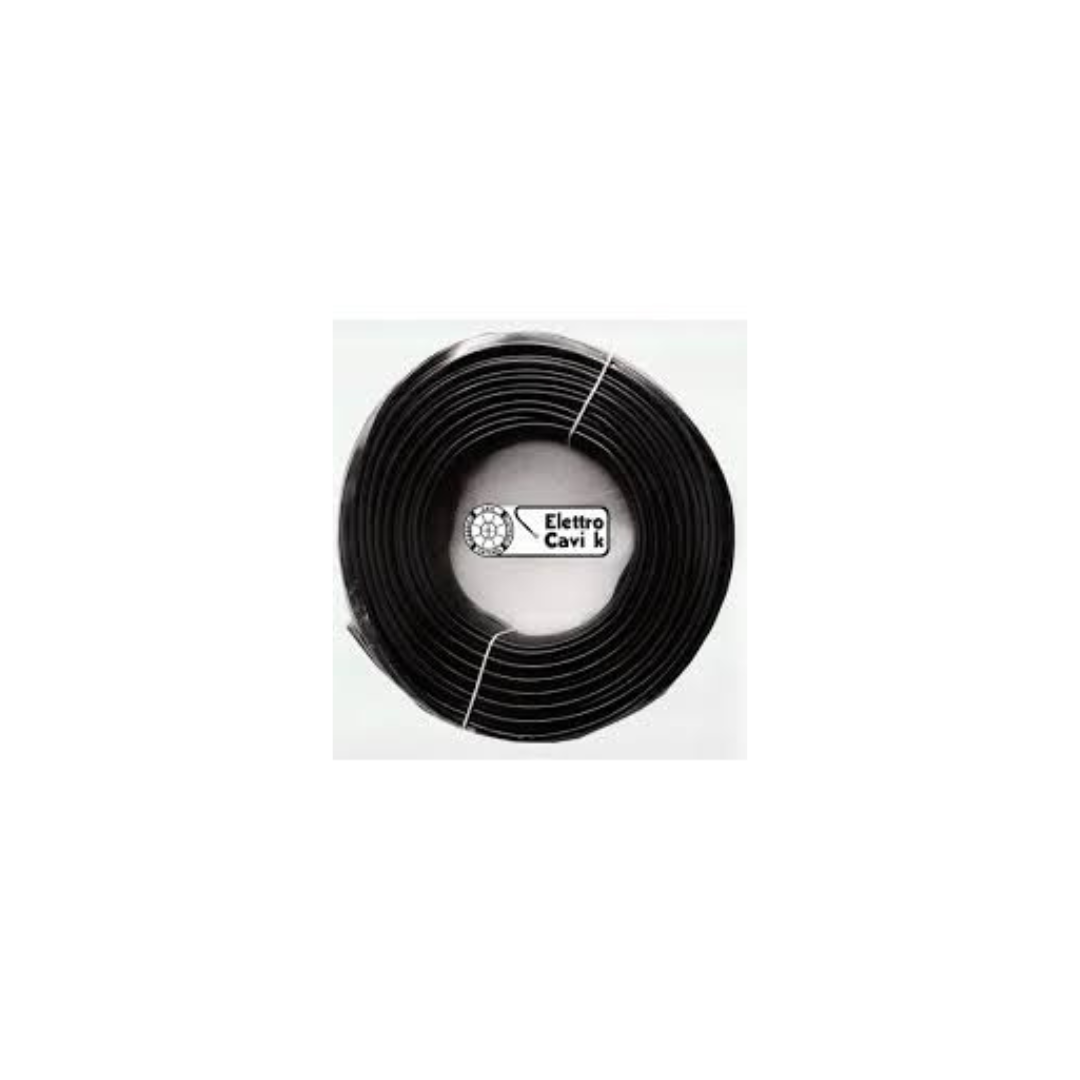 Cavo Nero H05VV-F 2x1 mm² – Flessibile Multipolare PVC 300/500V