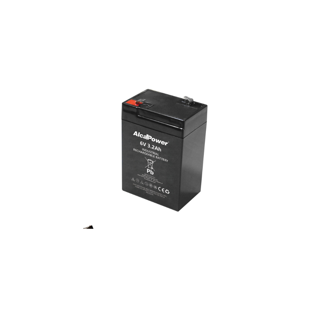Batteria Ricaricabile Ermetica 6V 3,2Ah – 33x66x103 mm Piombo AGM Alcapower 204008