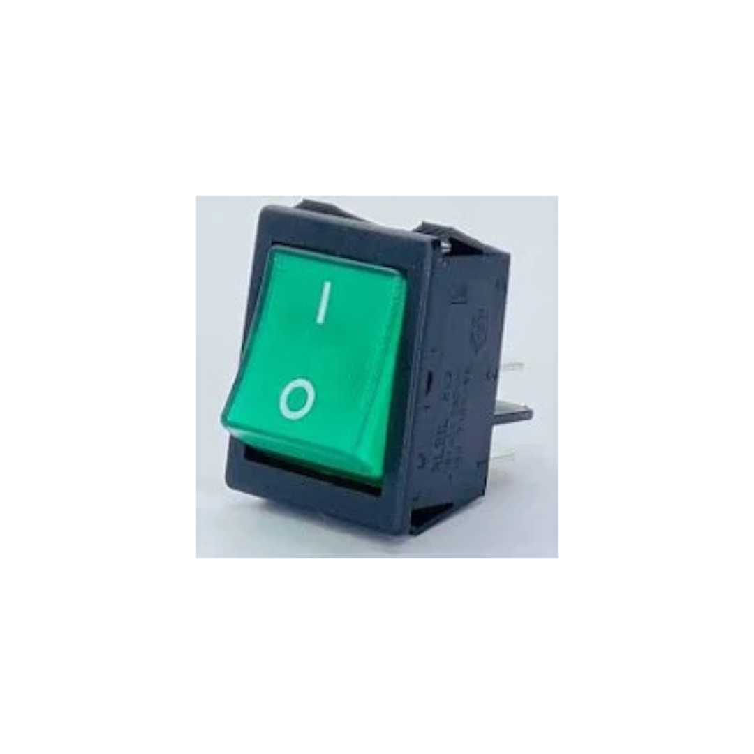 Interruttore Bipolare Luminoso Verde 220V AC – Elcart 04/07142-00