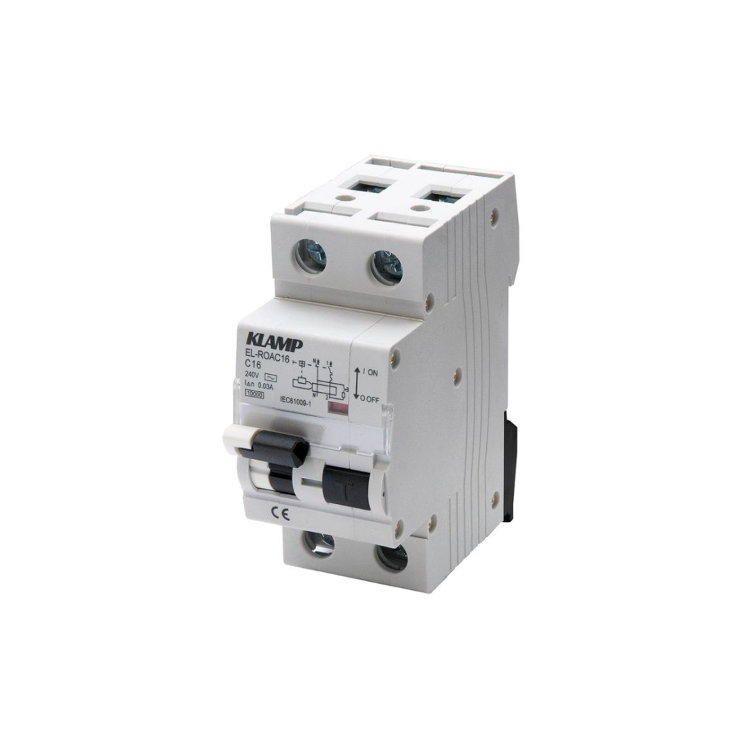 KLAMP 25/25650-00 Interruttore Magnetotermico Differenziale 1P+N C20 30mA 4,5kA 2 Moduli