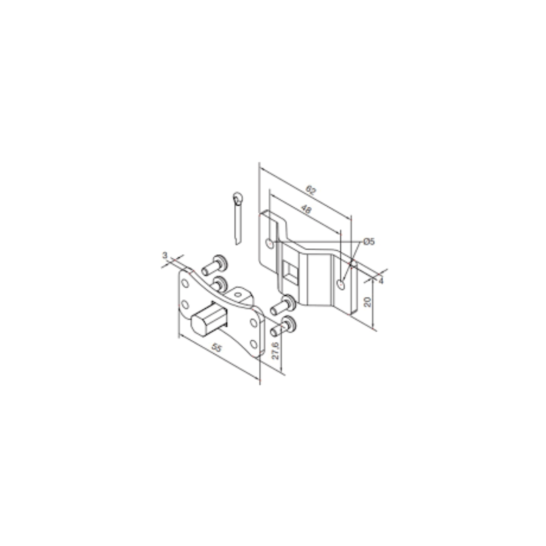 KIT Staffa Nice per Motori Tapparelle Serie TTGO 625.10012/AX | Compatibile e Resistente