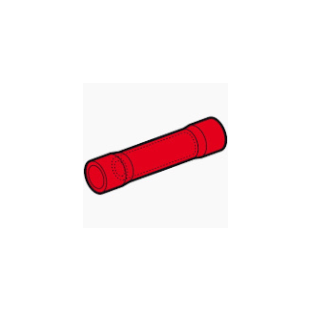 CEM PL03-M Giunto Testa/Testa Rosso 1,5 mm² | Connettore Elettrico Preisolato
