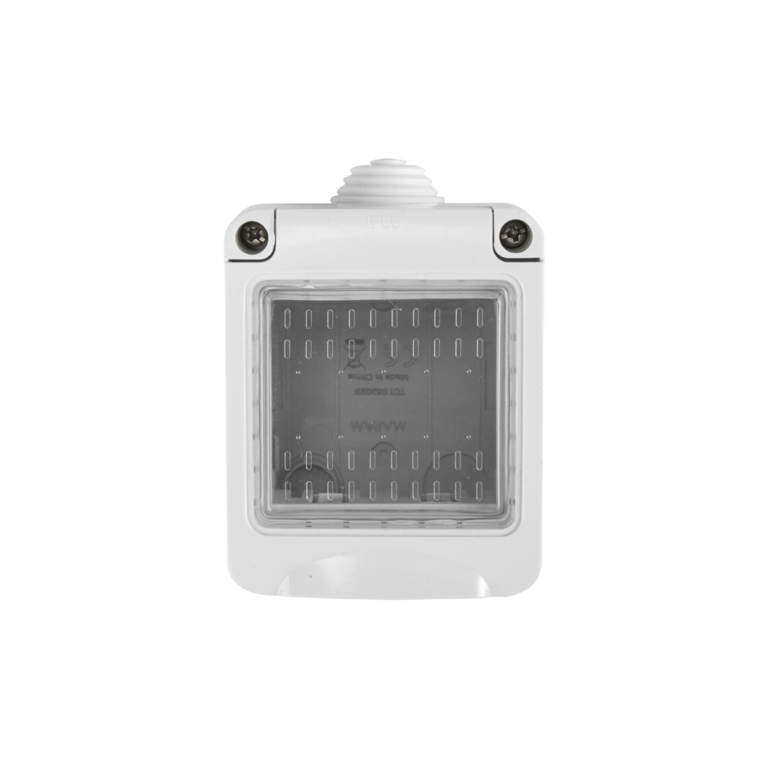 MAPAM JOY-A5202BI Idrobox IP55 2 Moduli Bianco Compatibile BTicino Matix